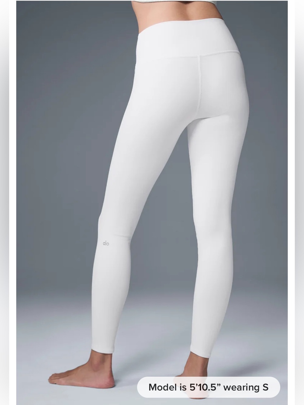 ALO Yoga White High-Rise Performance Leggings Size S